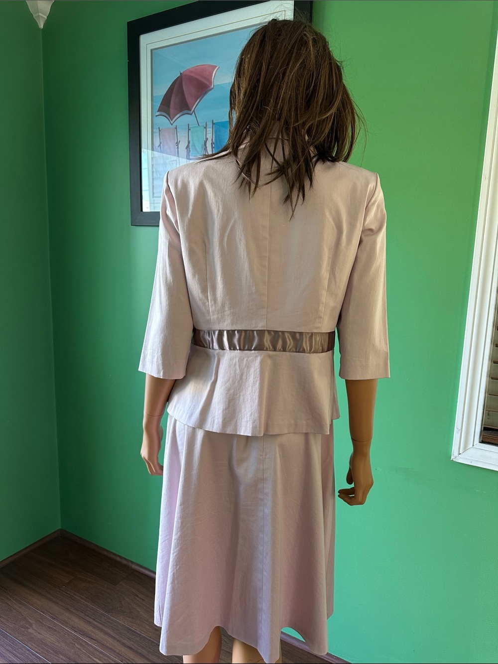 🩷🩷EUC Vintage Elegant Women's Two-Piece Skirt Set in Light Pink🩷🩷